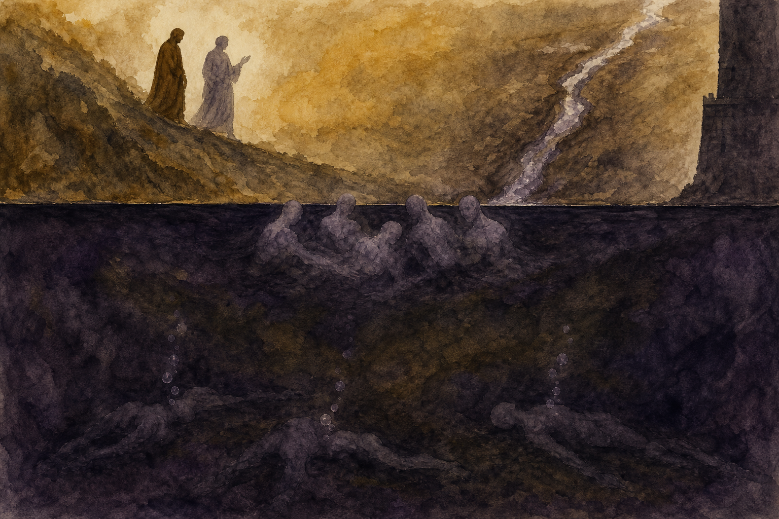 The Styx and the Gurgled Hymn  Inferno 7